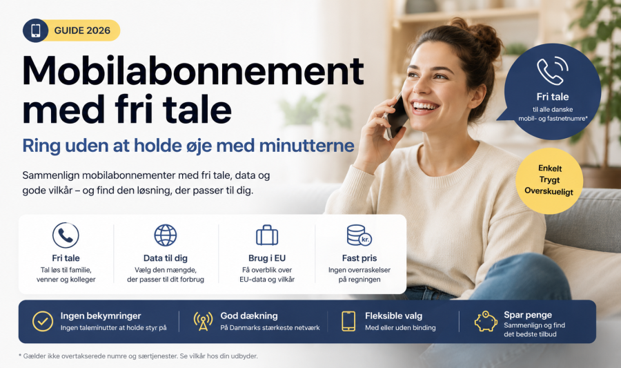 Mobilabonnement med fri tale