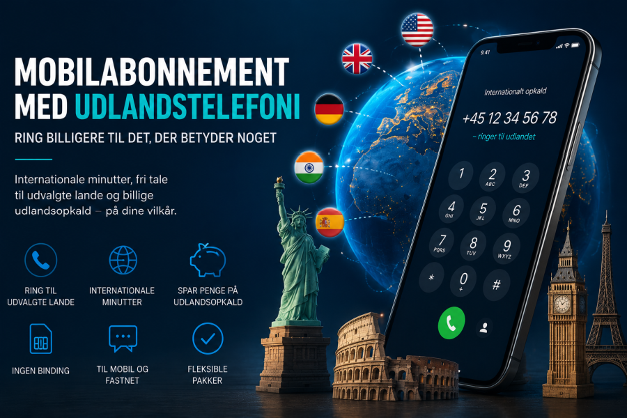 Mobilabonnement med udlandstelefoni