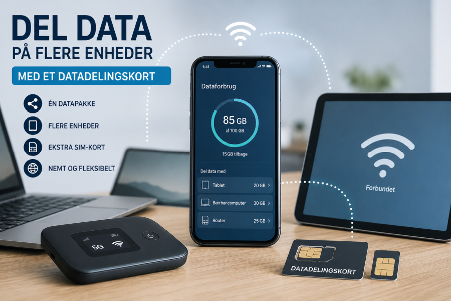 Datadelingskort til mobilabonnement